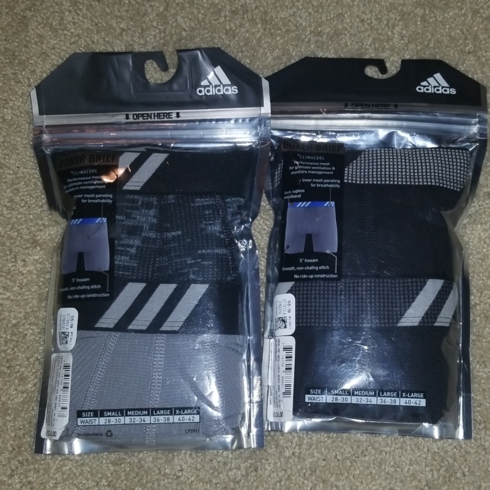 (2) Adidas Performance Mesh Underwear Boxer Brief - Picture 2 of 2
